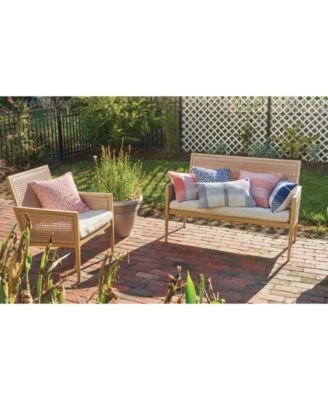 Sim Wave Slate Indoor/Outdoor Accent Pillow, 14" x 22"