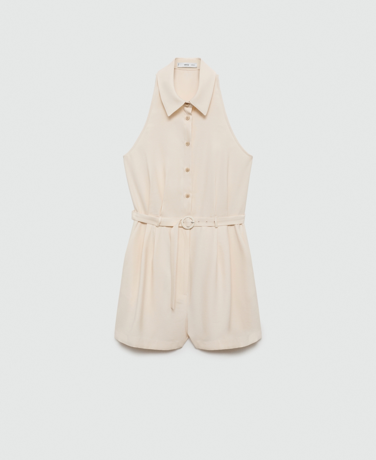 Mango Women's Belt Short Jumpsuit