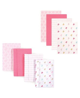 Soft Cotton Flannel Essentials 8 Burp Cloths & Receiving Wraps