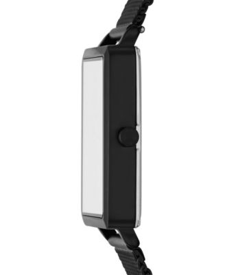 Men's Hagen Three Hand Black Stainless Steel 36mm