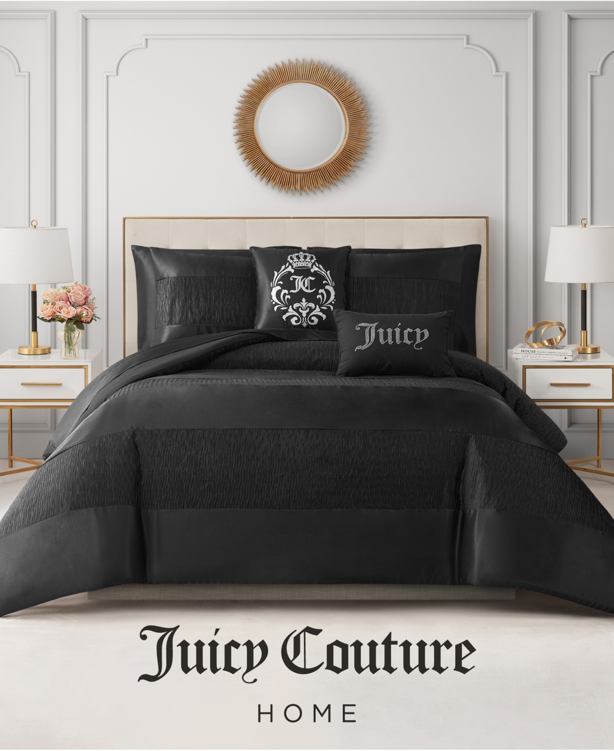 Juicy Couture Glam Night Stripe 5-Pc. Comforter Set