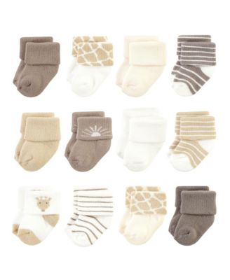 Baby Boys Hudson Plush Terry Socks 12 Pack