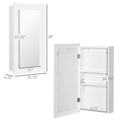 Bathroom Medicine Cabinet, Wall Mounted Mirror Cabinet,