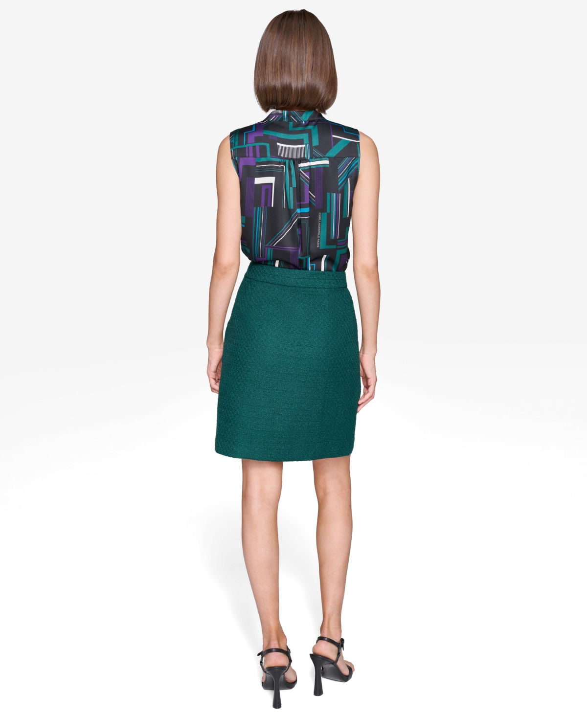 Karl Lagerfeld Paris Women's Tweed Mini Skirt