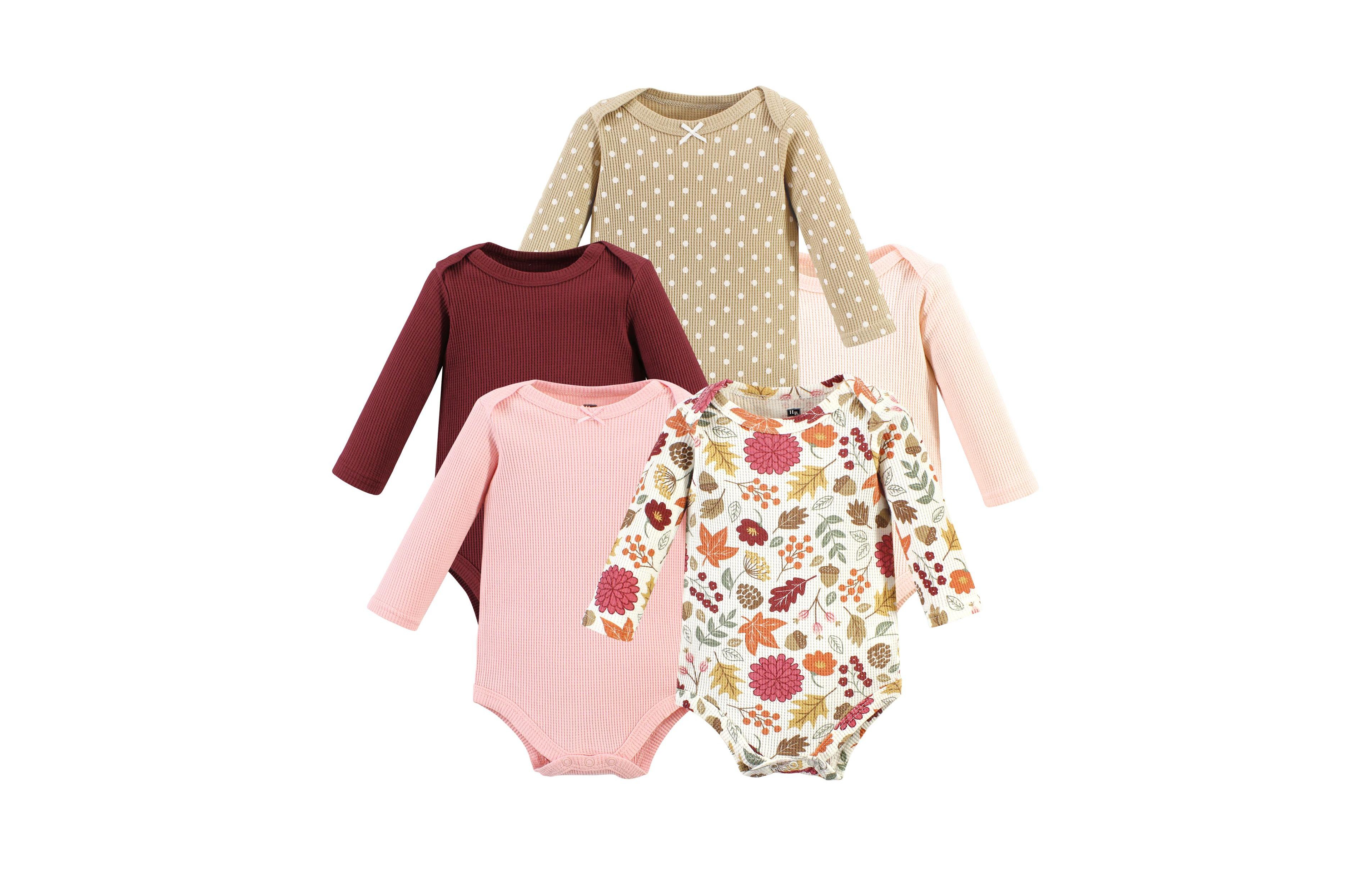 Hudson Baby Girls Thermal Long Sleeve Bodysuits
