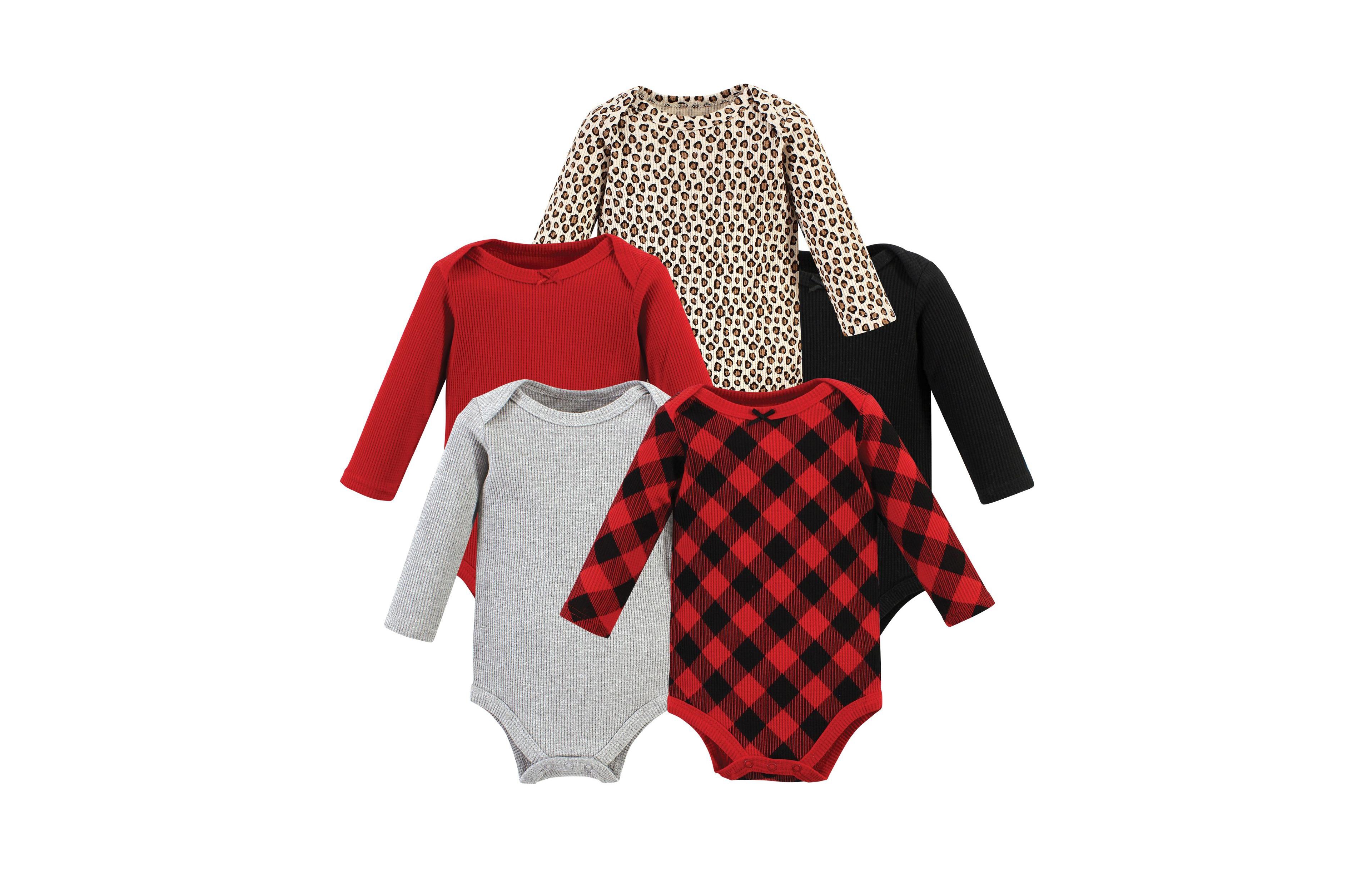 Hudson Baby Girls Thermal Long Sleeve Bodysuits