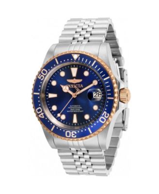 Men's Pro Diver Automatic 3 Hand Dark Blue Dial Stainless Steel Bracelet Watch