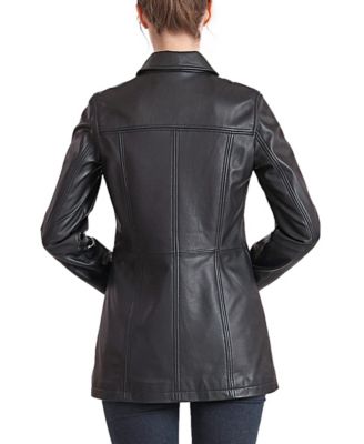 Women's Evie Leather Car Coat