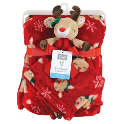 Girls Plush Blanket with Security Blanket