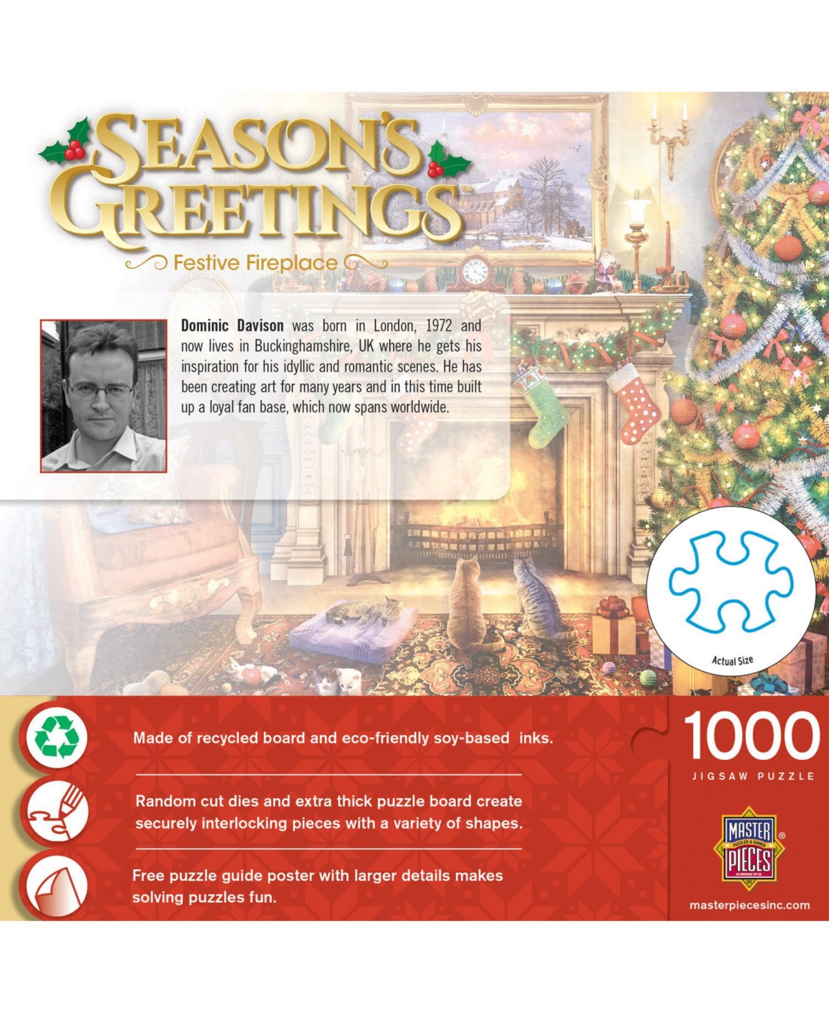 Masterpieces Season's Greetings - Festive Fireplace 1000 Piece Puzzle