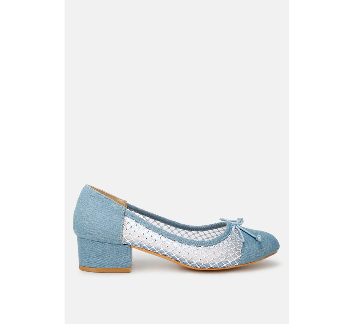 London Rag Tudum Rhinestone DetailBallerinas - Denim