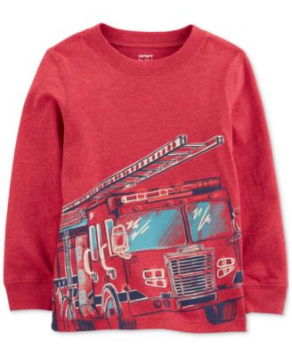 Carter's - Toddler Boys Firetruck Print Long-Sleeve T-Shirt