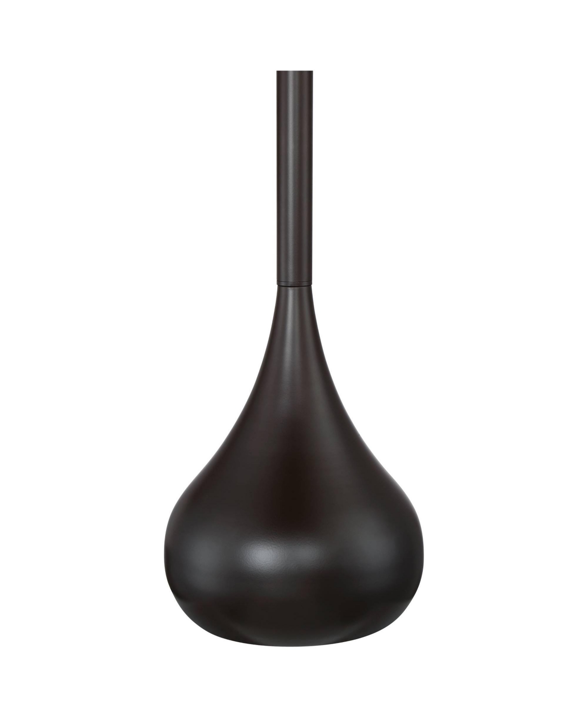 Possini Euro Design Mid Century Modern Retro Floor Lamp Standing Tall Dark Bronze Metal Droplet Off-White Cotton Cylinder Shade Decor for Living R