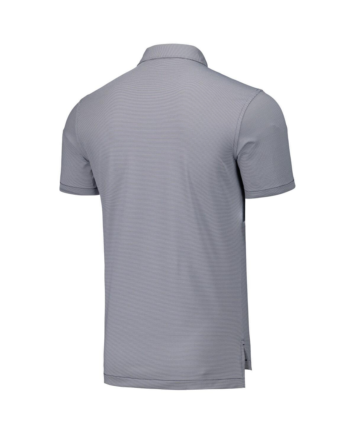 PETER MILLAR MEN'S NAVY ATLANTA BRAVES JUBILEE STRIPE STRETCH JERSEY POLO 