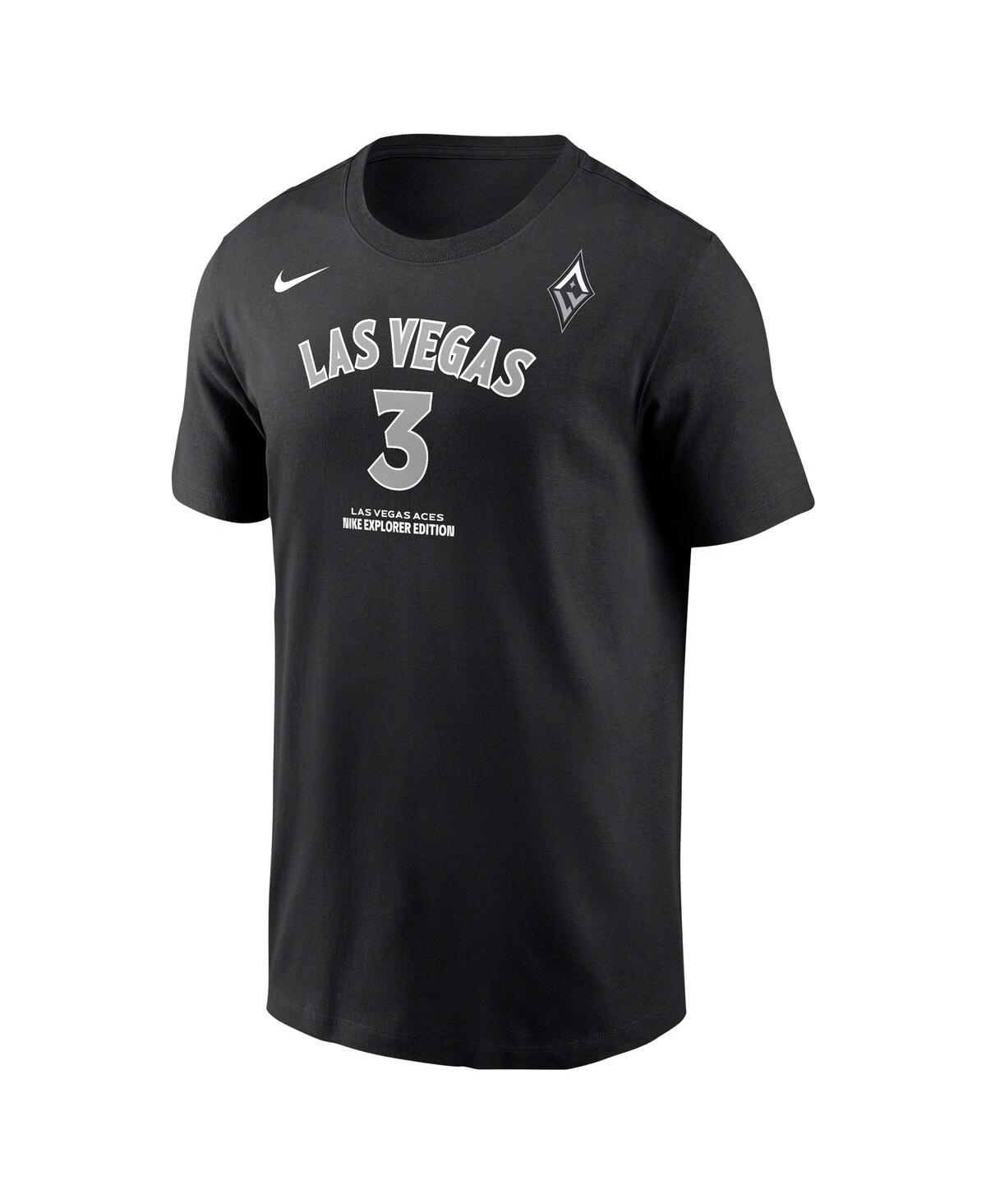 Nike Men's And Women's Candace Parker Black Las Vegas Aces Explorer Edition Name Number T-shirt In Black