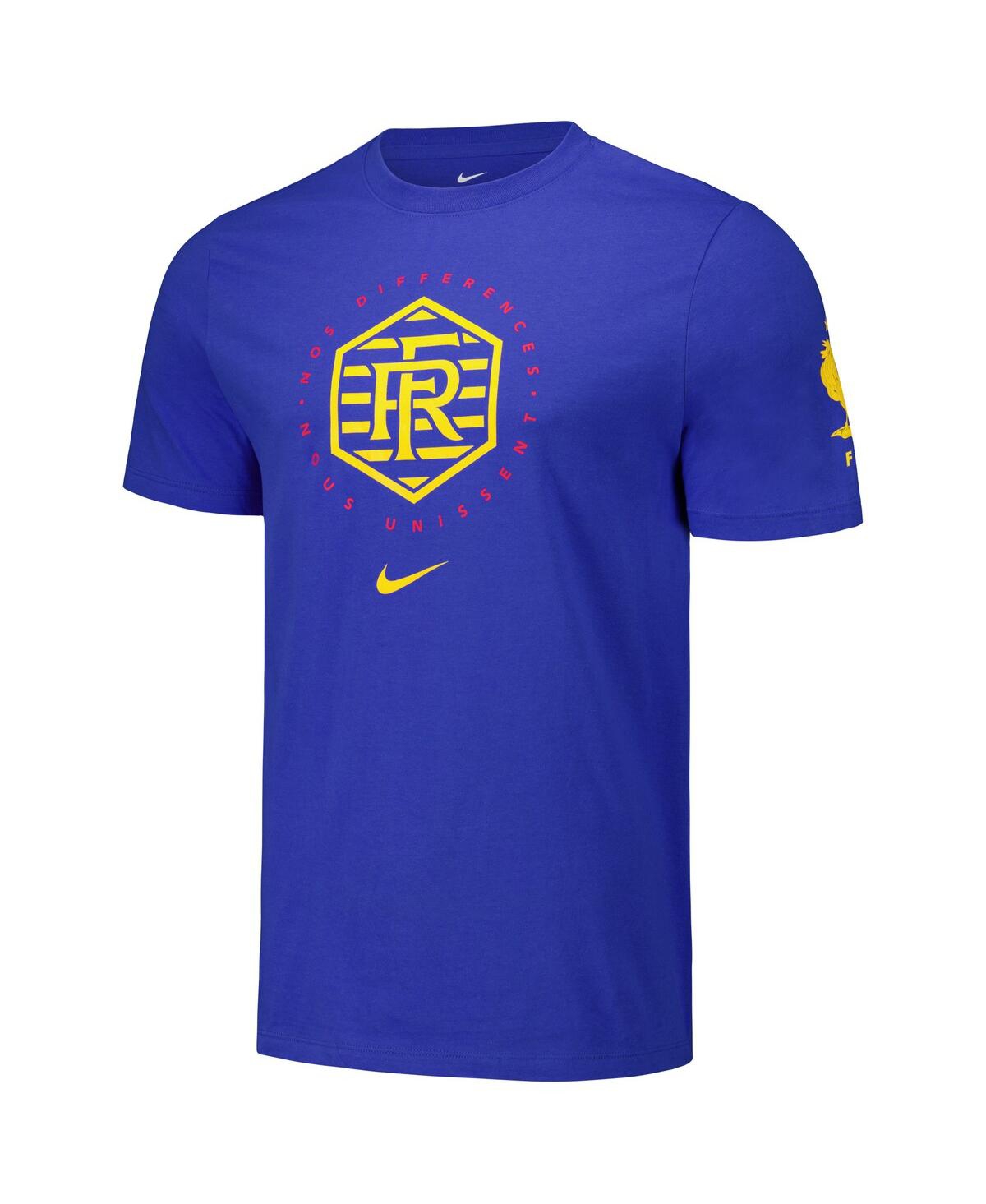 Nike Men's Royal France National Team Localized Core Cotton T-shirt In Royal