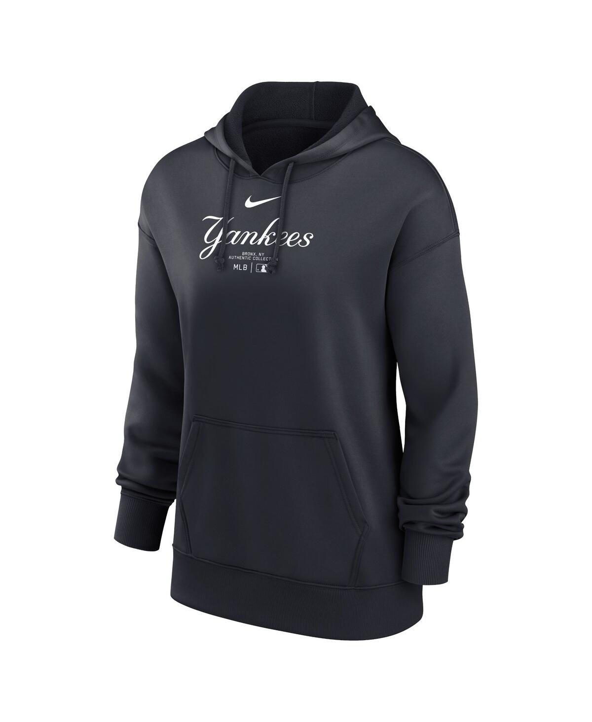 Nike Women's Navy New York Yankees Authentic Collection Performance Pullover Hoodie In Navy