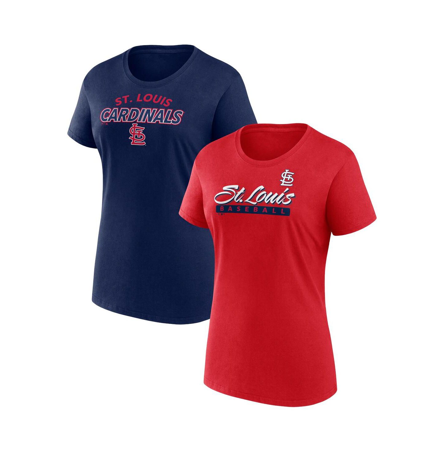 Женские футболки Fanatics Red/Navy St. Louis Cardinals Risk Combo Pack — фото 1