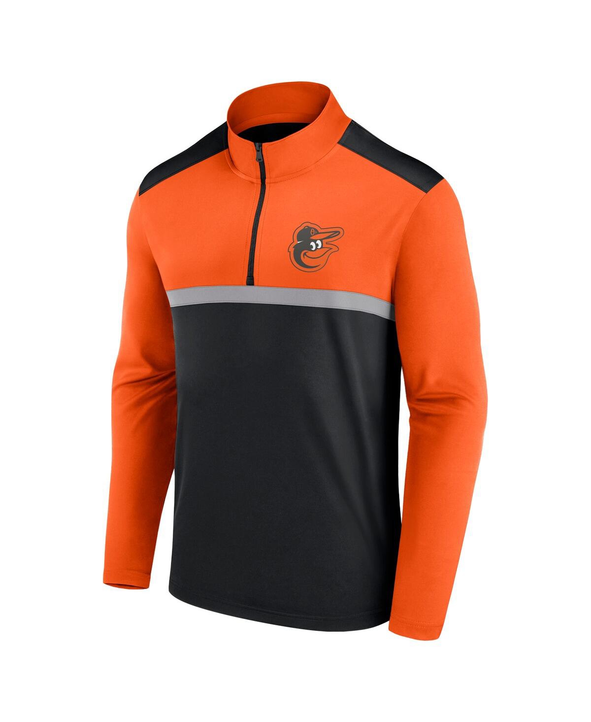 Fanatics Men's Black Baltimore Orioles Unstoppable Quarter-zip Top In Black