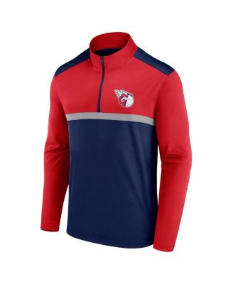 Men's Navy Cleveland Guardians Unstoppable Quarter-Zip Top