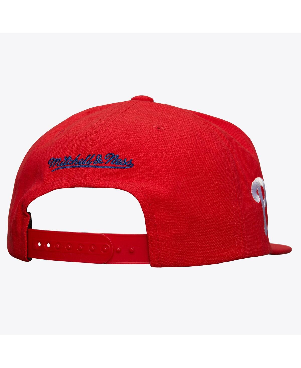 Mitchell & Ness Men's Red Philadelphia Phillies Team Tagged Snapback Hat In Red