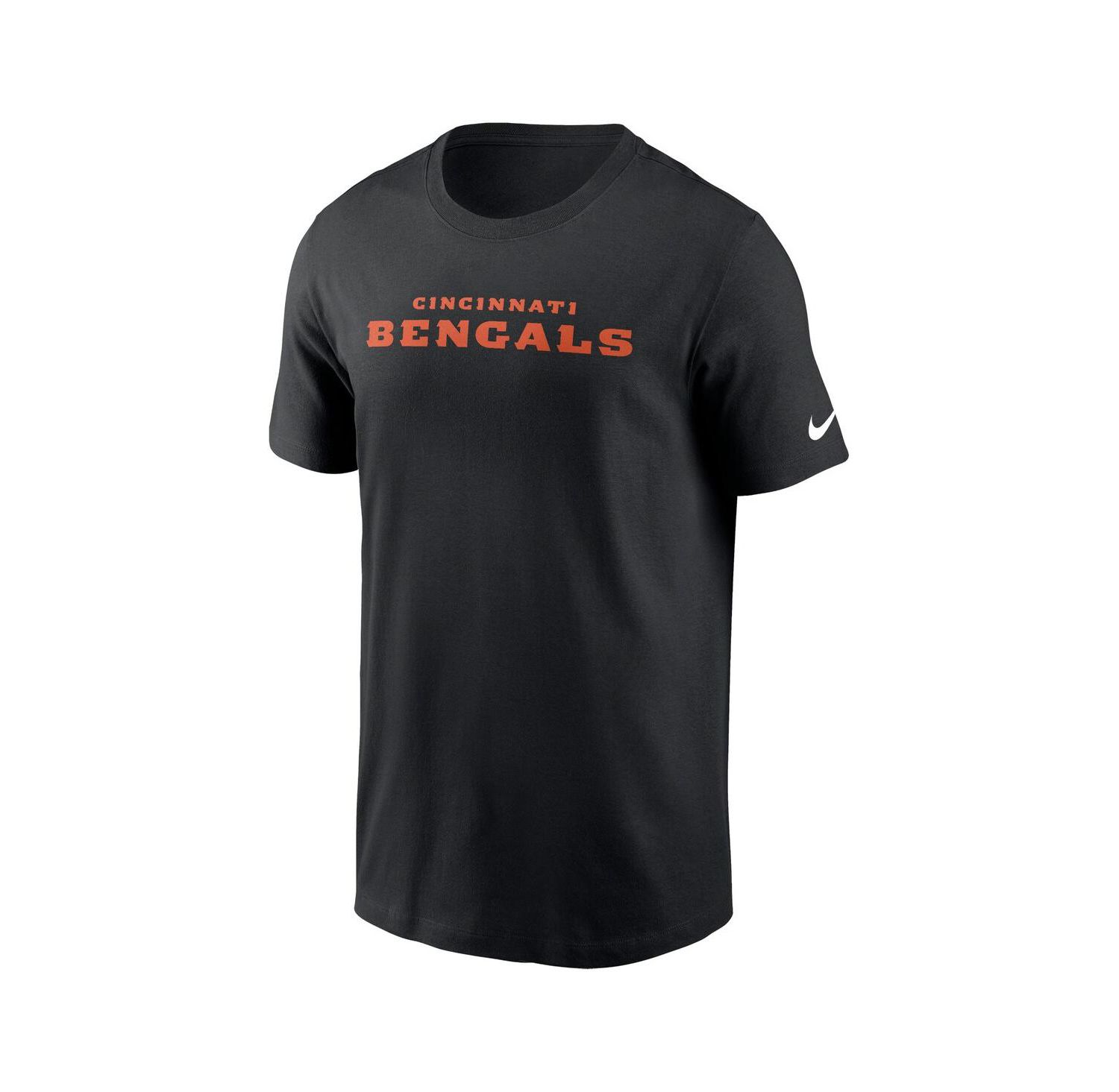Men's Black Cincinnati Bengals Primetime Wordmark Essential T-Shirt