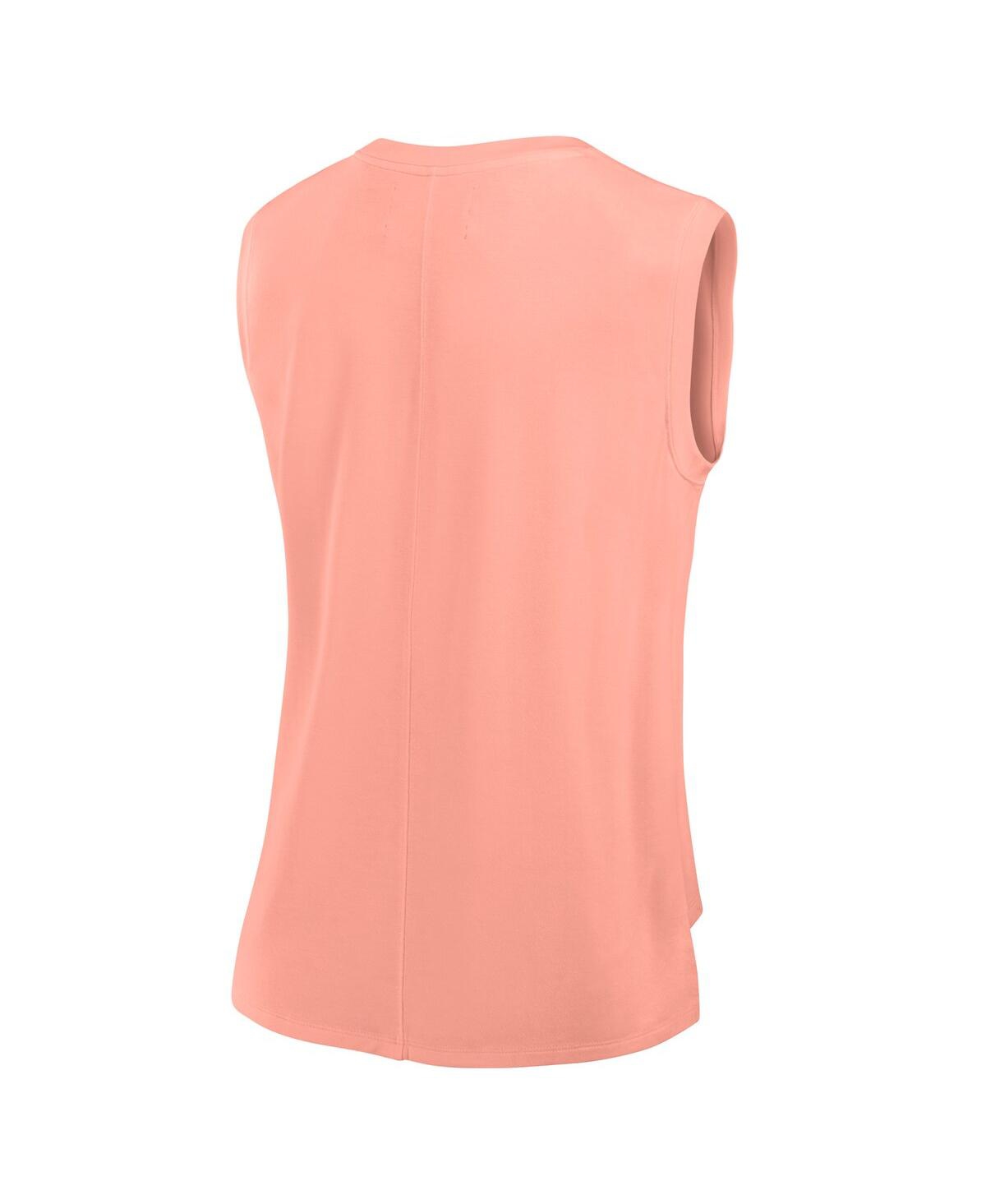 Fanatics Women's Coral Chicago Cubs Studio Gym Tank Top In Coral
