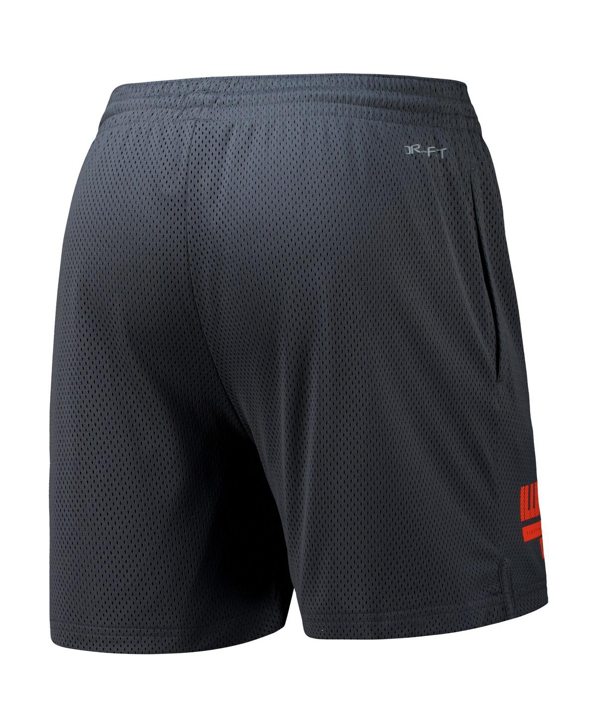 Nike Men'sIllinois Fighting Illini 2024 Sideline Mesh Shorts - Anthracite, Crimson