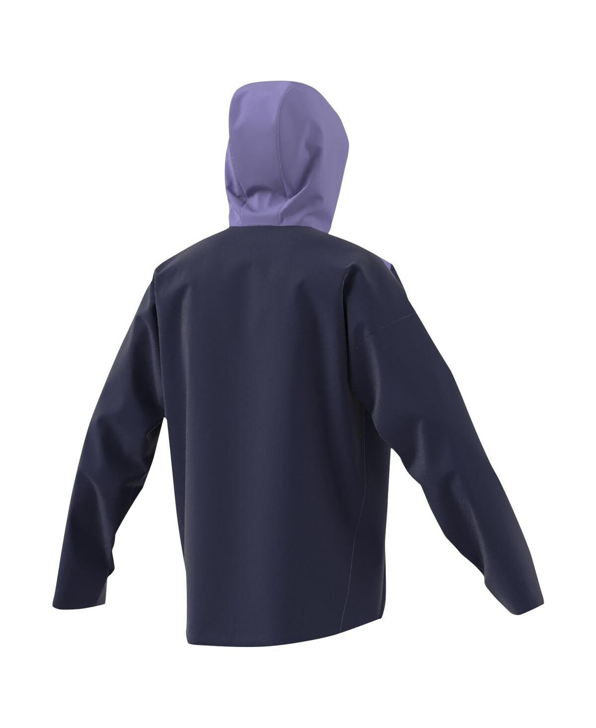 Adidas Originals Men's Navy Arsenal Half-zip Hoodie Windbreaker Jacket In Navy