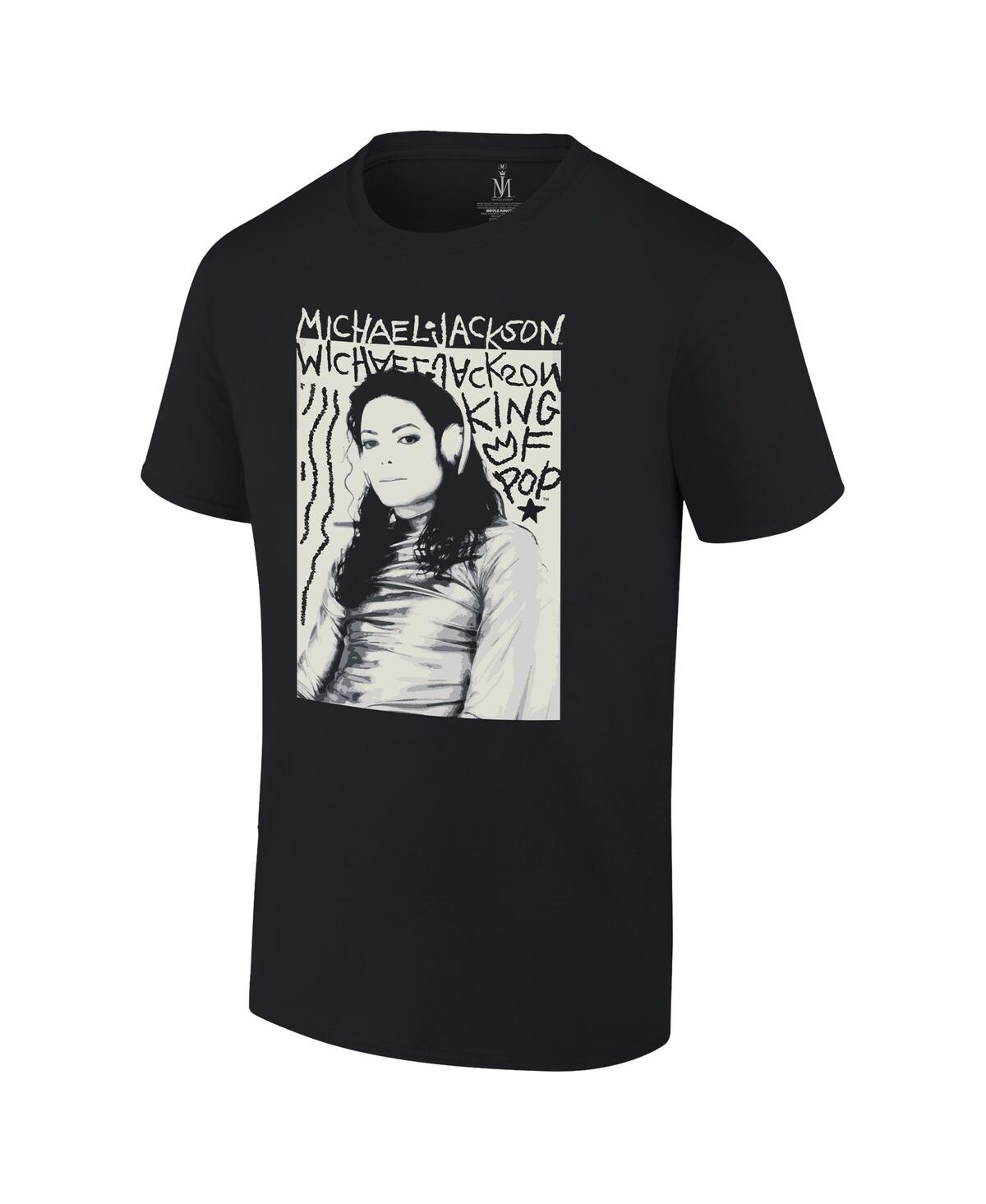 Shop Ripple Junction Men's Black Michael Jackson Portrait T-shirt