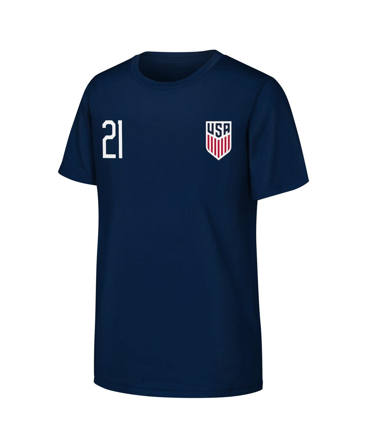 Outerstuff Men's Timothy Weah Navy Usmnt Name Number T-shirt In Navy