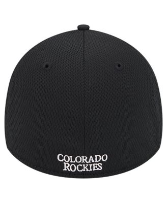Men's Black Colorado Rockies Active Dash Mark 39THIRTY Flex Hat