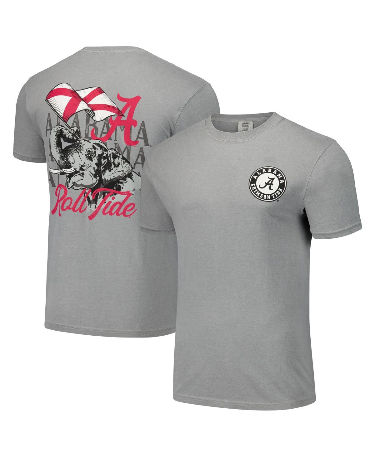 Men's and Women's Gray Alabama Crimson Tide Hyper Local Elephant Flag T-Shirt - Gray