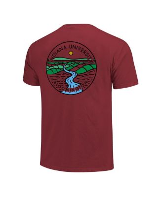 Men's and Women's Crimson Indiana Hoosiers Scenic Comfort Colors T-Shirt