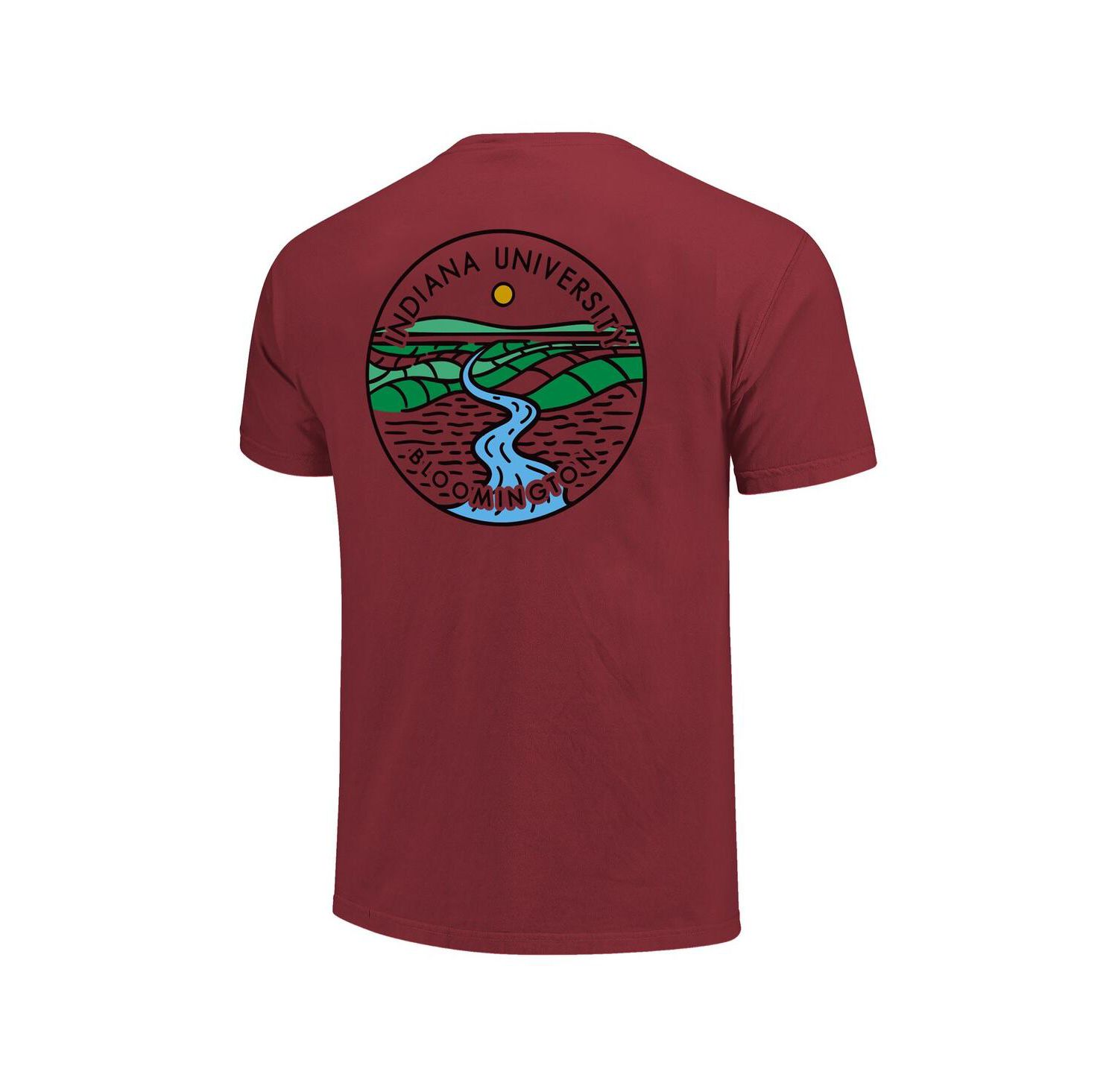 Men's and Women's Crimson Indiana Hoosiers Scenic Comfort Colors T-Shirt