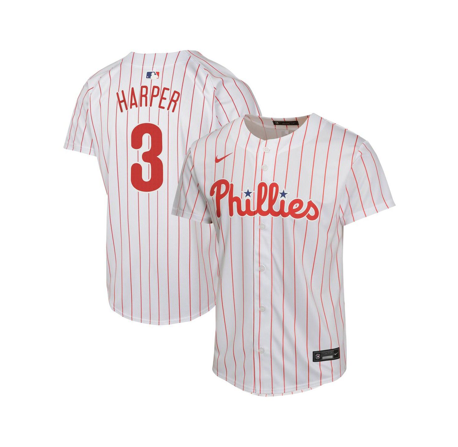 Big Boys and Girls Bryce Harper White Philadelphia Phillies Home Game Player Jersey