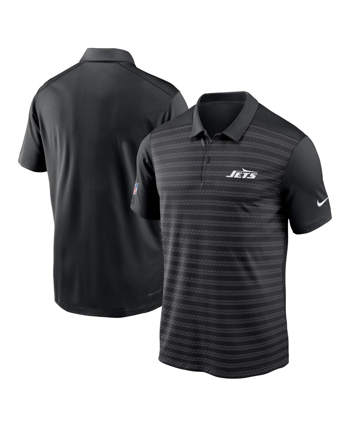 Nike Men's Black New York Jets 2024 Sideline Victory Performance Polo In Black