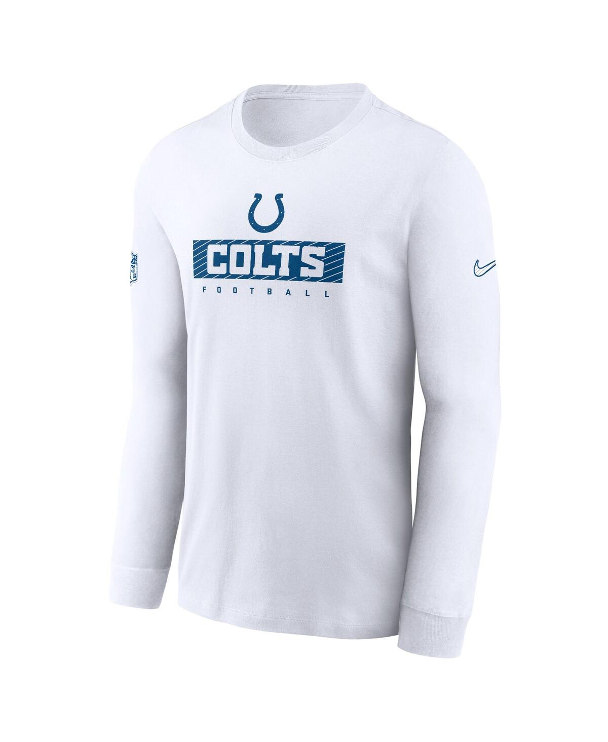 Nike Men'sIndianapolis Colts Sideline Performance Long Sleeve T-Shirt - White