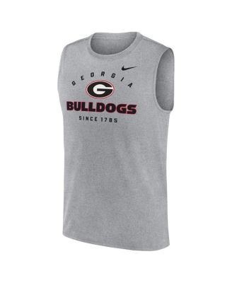 Men's Heather Gray Georgia Bulldogs Primetime Legend Lock Up Performance Muscle Tank Top