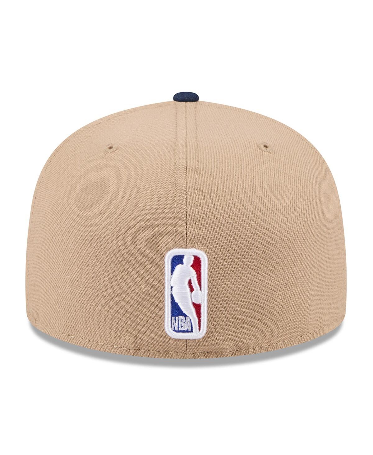 New Era Men'sNavy Denver Nuggets 2024 Nba Draft 59FIFTY Fitted Hat - Tan, Navy