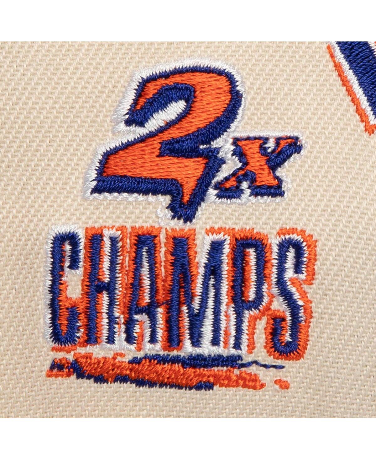 Mitchell & Ness Men's Cream/blue New York Knicks 2x Nba Champions Soul Legacy Defined Snapback Hat In Cream,blue