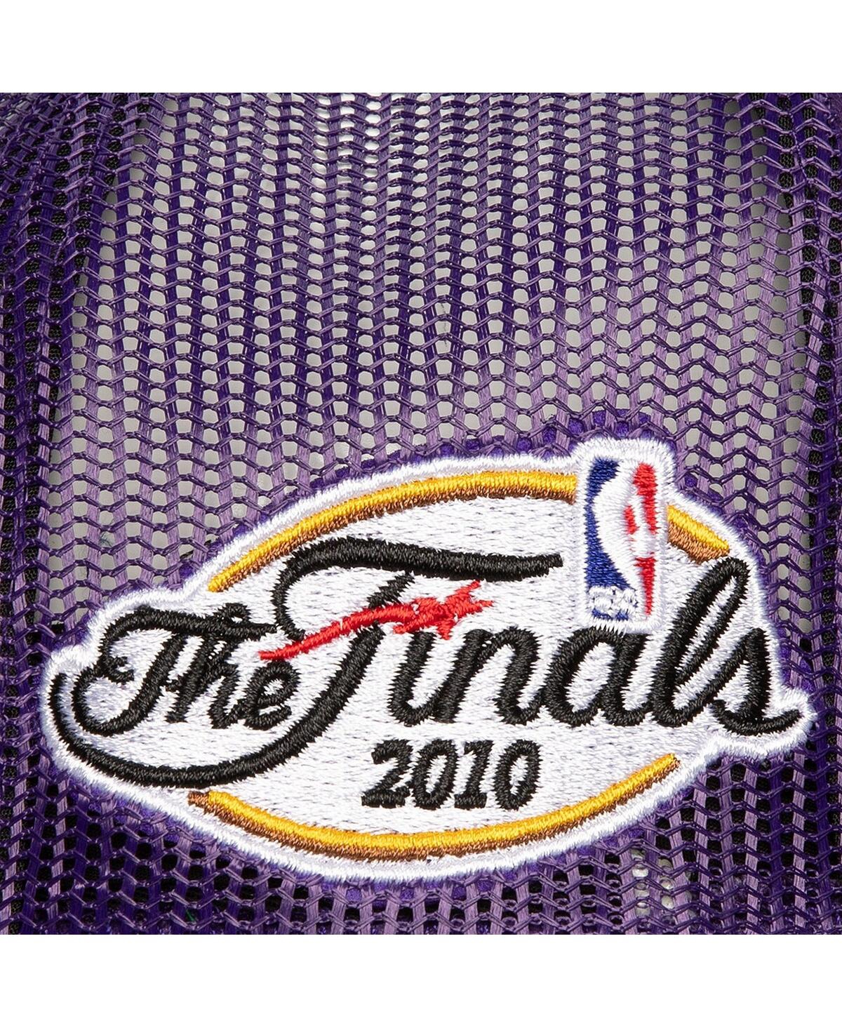 Mitchell & Ness Men's Purple Los Angeles Lakers Roper Meshback Trucker Snapback Hat In Purple