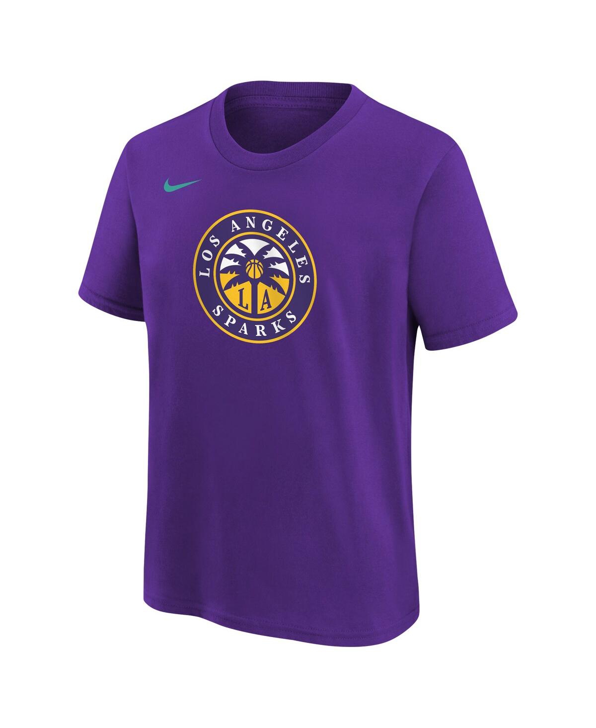 Nike Big Boys And Girls Purple Los Angeles Sparks Essential Logo T-shirt In Purple