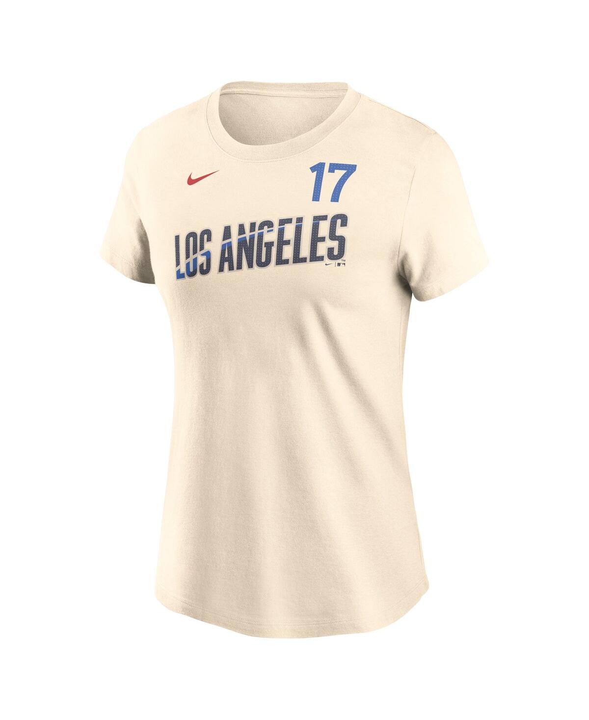 Nike Women's Shohei OhtaniLos Angeles Dodgers 2024 City Connect Fuse Name Number T-Shirt - Cream