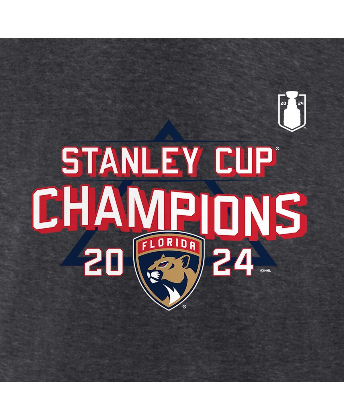 Fanatics Men'sFlorida Panthers 2024 Stanley Cup Champions Schedule T-Shirt - Heather Charcoal