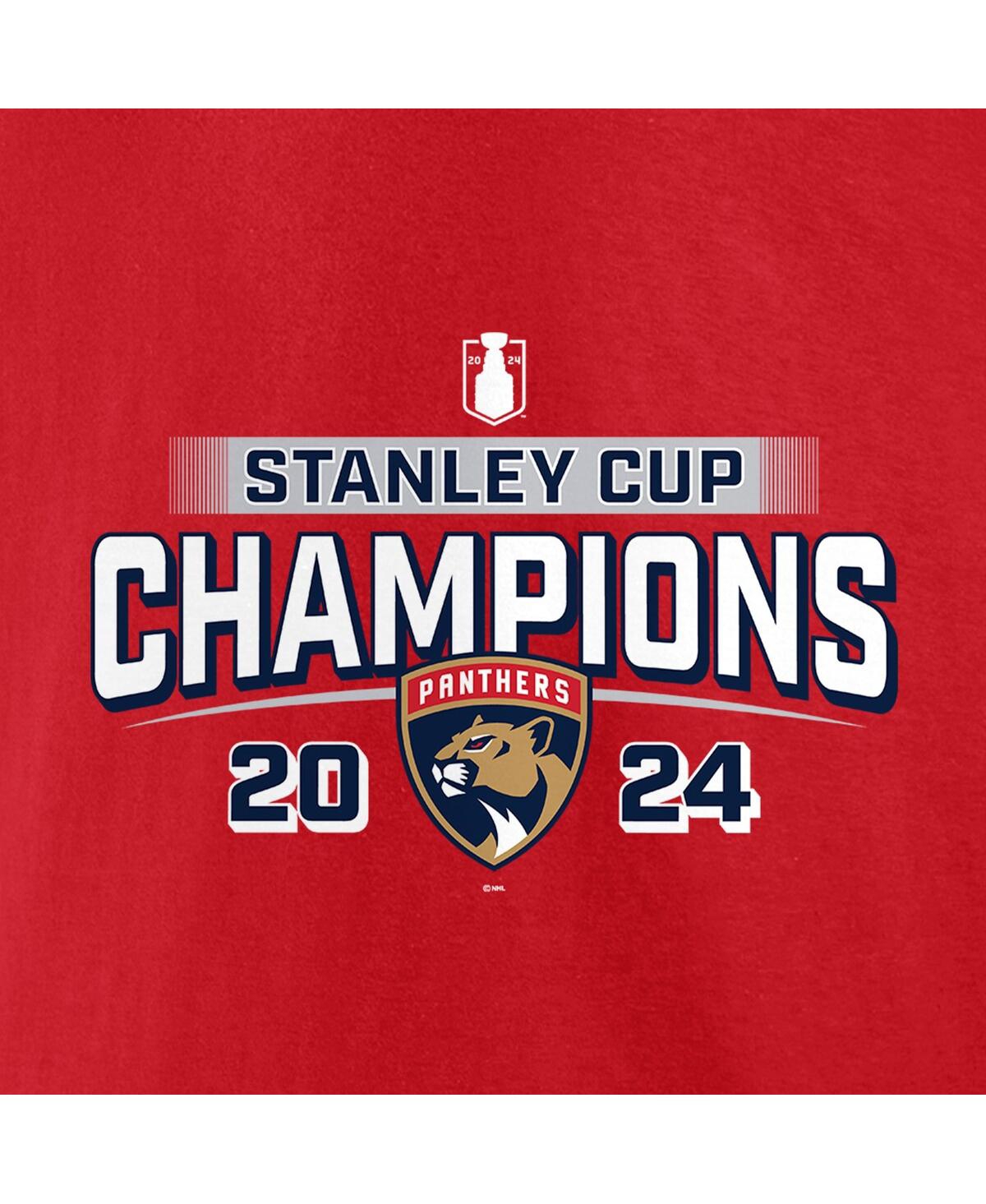 Fanatics Men's Aleksander BarkovFlorida Panthers 2024 Stanley Cup Champions Power Name Number T-Shirt - Red