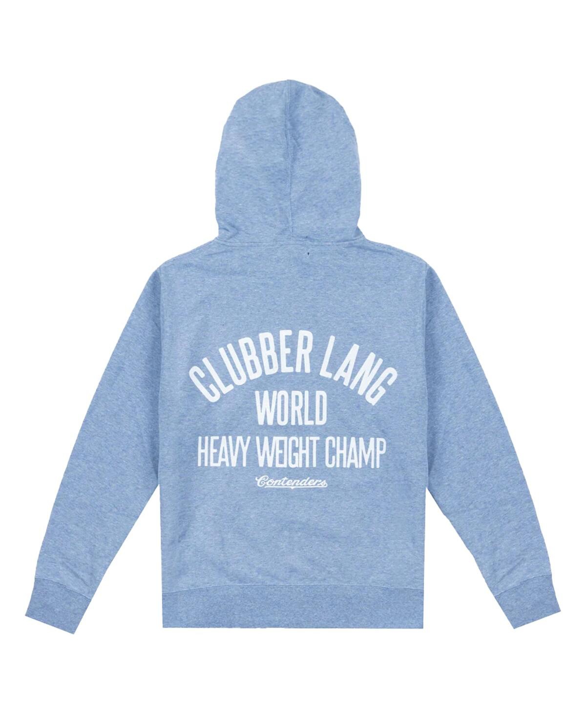 Contenders Clothing Men's Heather Powder Blue Rocky Clubber Lang Robe Full-zip Hoodie Sweatshirt In Heather Powder Blue