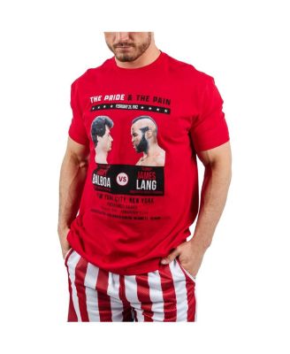 Men's and Women's Red Rocky the Pride the Pain T-Shirt
