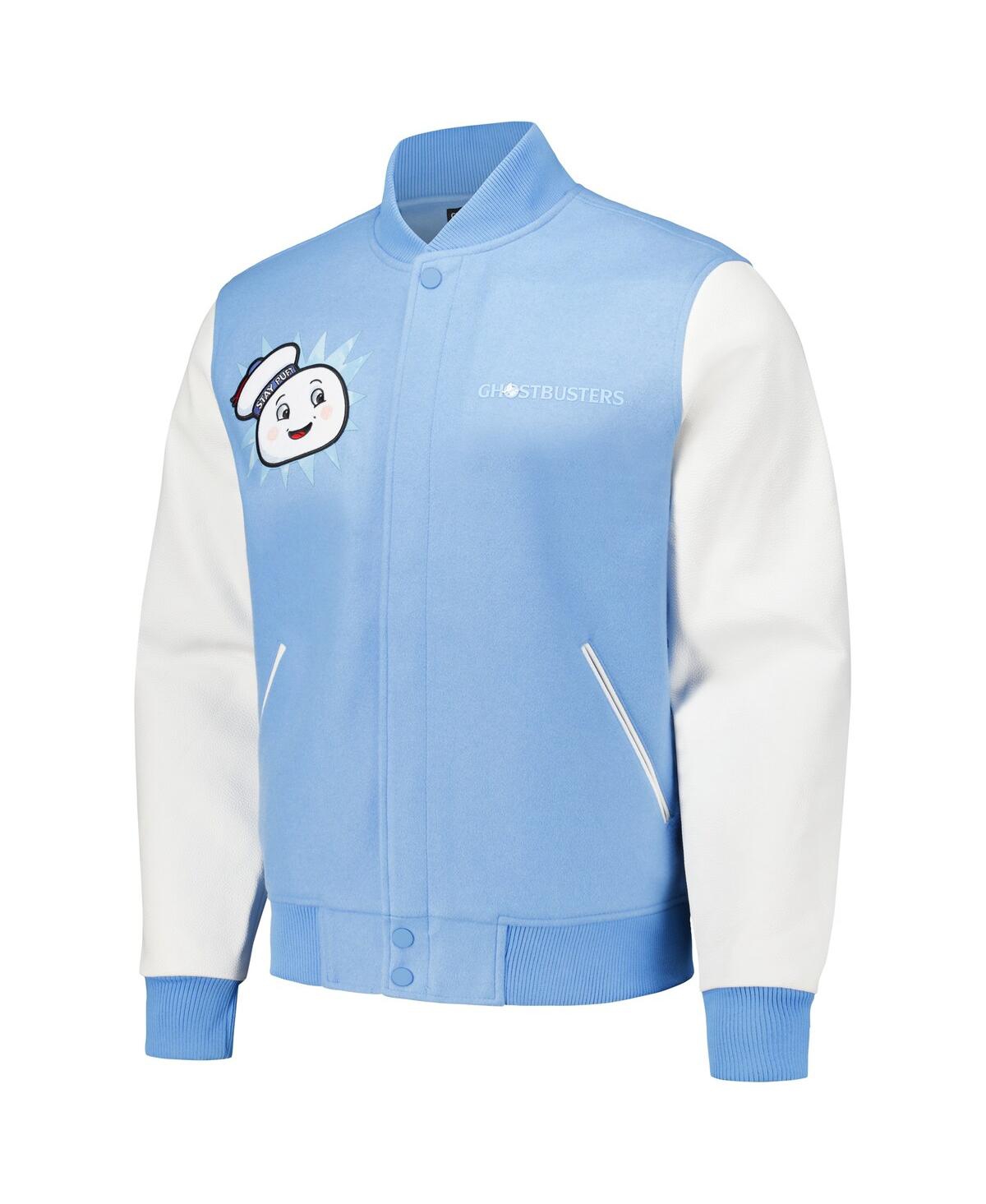 Freeze Max Men's Blue Ghostbusters Stay Puft Full-zip Varsity Jacket In Blue