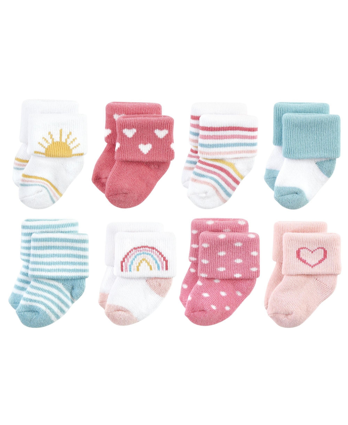 Hudson Baby Girls 8Pk Terry Socks
